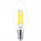 Preview: PHILIPS MASTER LEDcandle Kerzenlampe klar, 230V/2,5W(=25W), E14, 340lm, 827, DIMTONE