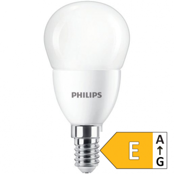 PHILIPS CorePro LEDluster P48, 230V/7W(=60W), E14, 840 cool white, matt, 806lm, NON DIM