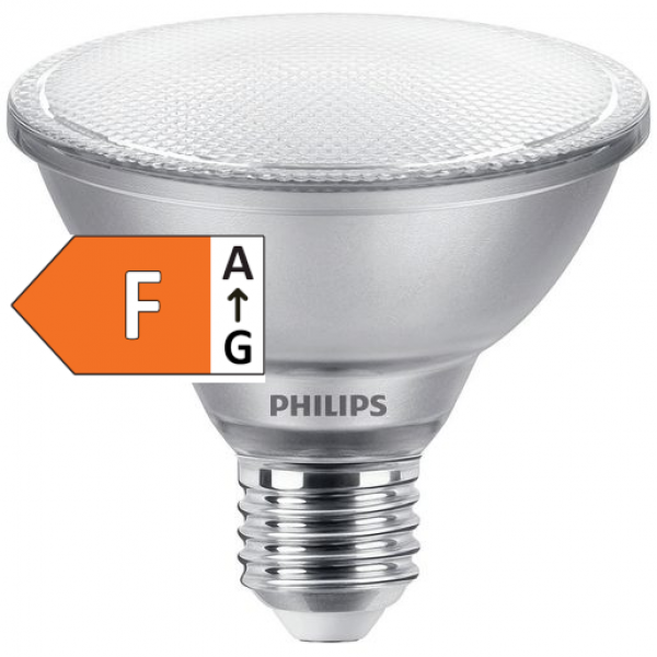 PHILIPS LEDspot PAR30S, 220-240V/9.5W(=75W), E27, 3000K, 25°, DIM