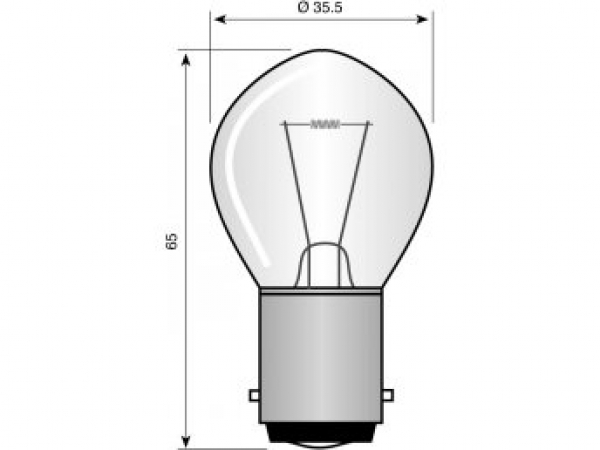 BOSMA Fahrzeuglampe, 12V/35W, BA20s, 36x67mm, CLEAR