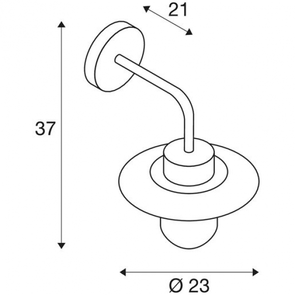 SLV Molat Wandleuchte, IP44, Aluminium, anthrazit, E27