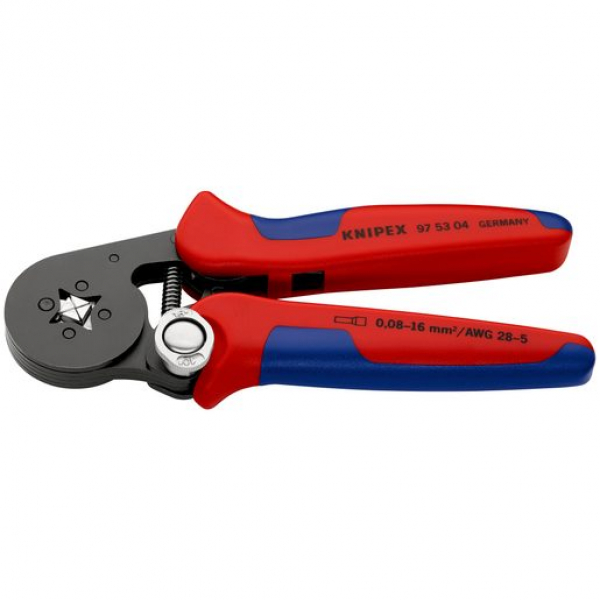 Crimpzange KNIPEX Selbsteinstellend für Aderendhülsen 180mm 0.08…16mm²