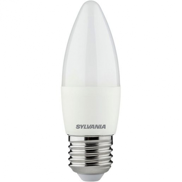 SYLVANIA ToLEDo Candle Kerzenlampe, 230V/6,5W(=60W), E27, 3300K, warmweiss, 806lm, NONDIM