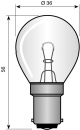 BOSMA Fahrzeuglampe, 24V/35W, BA15s, 36x56mm, CLEAR